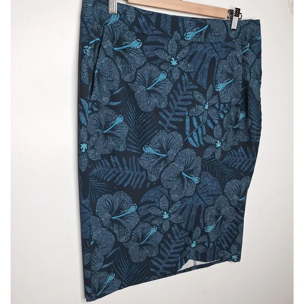 RipSkirt Hawaii Floral Tropical Wrap Skirt Midi Length 3 Swim Cover Up Medium